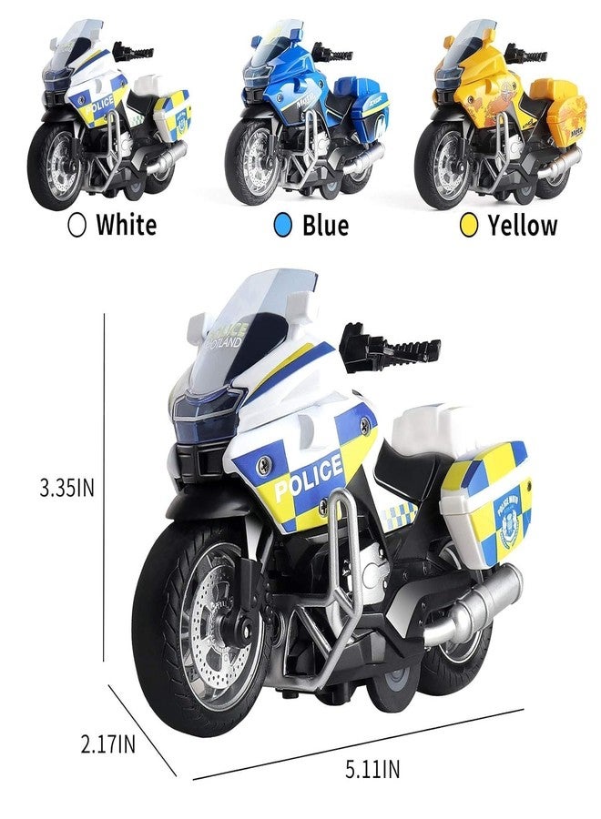 Funspark Pull Back Motorcycle Toys, Tiny Gift with Music Lighting, Latte Motorcycles Toy - Image 2